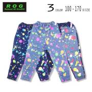 【30％OFFSALE】Reboot(リブート)ペンキプリントロングデニムパンツ【メール便送料無料】