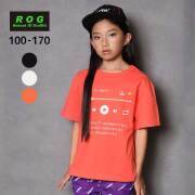 【SALE】R.O.G(アールオージー)再生ボタンプリントビック半袖Ｔシャツ【メール便可能】