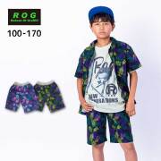 【SALE】R.O.G(アールオージー)リーフ総柄ハーフパンツ【メール便可能】