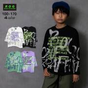 R.O.G(アールオージー)ロゴ＆刺繍ビック長袖Ｔシャツ【メール便送料無料】