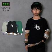 R.O.G(アールオージー)チェック柄切替ビックトレーナー【メール便送料無料】