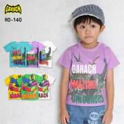 【SALE】【2025夏物新作】ＧＡＲＡＣＨ(ギャラッチ)恐竜＆働くくるまプリント半袖Ｔシャツ【メール便送料無料】