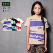 【2026夏物新作】ROG(アールオージー)ライン＆ロゴ半袖Ｔシャツ【メール便送料無料】
