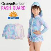 【UVカット】orange bonbon(オレンジボンボン)ムーンライトシェル柄ラッシュガード【メール便可能】