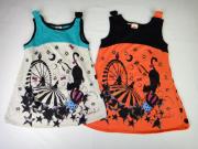 【2000円均一】ＳｃｏＬａｒ(スカラー)ネコ＆遊園地プリントワンピース【メール便可能】