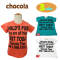 【1000円均一】ｃｈｏｃｏｌａ(ショコラ)ロゴ＆ドット半袖Ｔシャツ【メール便可能】(90-120cm)