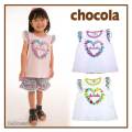 【ＳＡＬＥ！！３０％ＯＦＦ！！】chocola(ショコラ)ハート花柄フレンチチュニックＴシャツ【メール便可能】