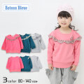 【30%OFFSALE】Bateau Bleue(バトーブルー)チェック柄フリルトレーナー【メール便可能】