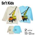 【2024秋物新作】Sn't kids(セントキッズ)クレーン車プリント長袖Ｔシャツ【メール便送料無料】