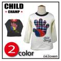 【ＳＡＬＥ！！２０％ＯＦＦ！！】ＣＨＩＬＤ ＣＨＡＭＰ(チャイルドチャンプ)ハンドアップリケロングＴシャツ【メール便可能】