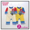 ＣＨＡＭＰ ＢＡＢＹ(チャンプベビー)車アップリケ切替カバーオール【メール便可能】