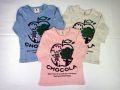 【1000円均一】ｃｈｏｃｏｌａ(ショコラ)リンゴ＆クマさん七分袖Ｔシャツ【メール便可能】