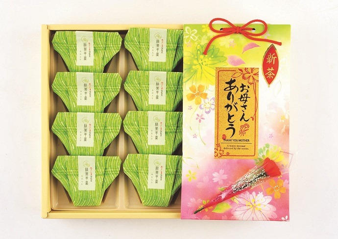 【予約販売】母の日ギフト　C 後岳100ｇ×1・知覧茶羊羹8個/【知覧茶業センター】