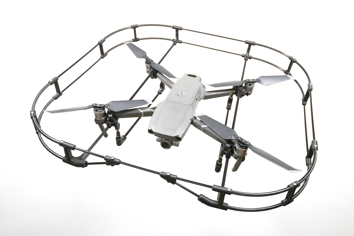 【軽量で最強のドローン用プロペラガード ドライカーボン製】 安全ドローンガード DJI MAVIC 2/エンタープライズ専用 TYPE-2（２重タイプ）