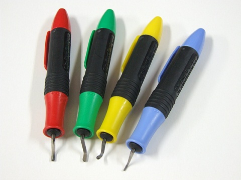 【ばり取り工具の代名詞】マルク SHAVIV（シャビーブ）グローバーハンディキットＢ ４種セット【プラ・カーボンなどのエッジの面取りに】