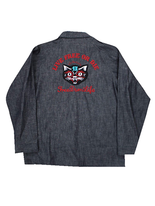 Good Lightオリジナルdenim コーチジャケット刺繍入 Goodlight Orignal Good Lightオリジナルdenim コーチジャケット刺繍入 Goodlight Orignal