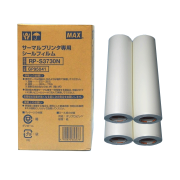 シールフィルム　サーマルロール紙　普通粘着　305mm幅　RP-S3730N　305mm×30ｍ×4本　黒発色