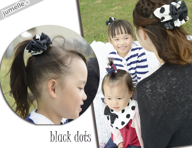 親子お揃い出産祝いに！ダブルリボンのシュシュ形ラトル