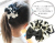 親子お揃いシュシュ（ペアヘアアクセサリー）専門店ジュメル黒ドットと黒リボンガールズシュシュ【出産祝い/誕生日/子ども】メイン２