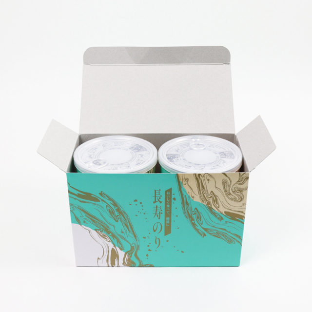 【ご贈答に】長寿のり　ジャンボ缶2本セット（焼きのり・味のり）