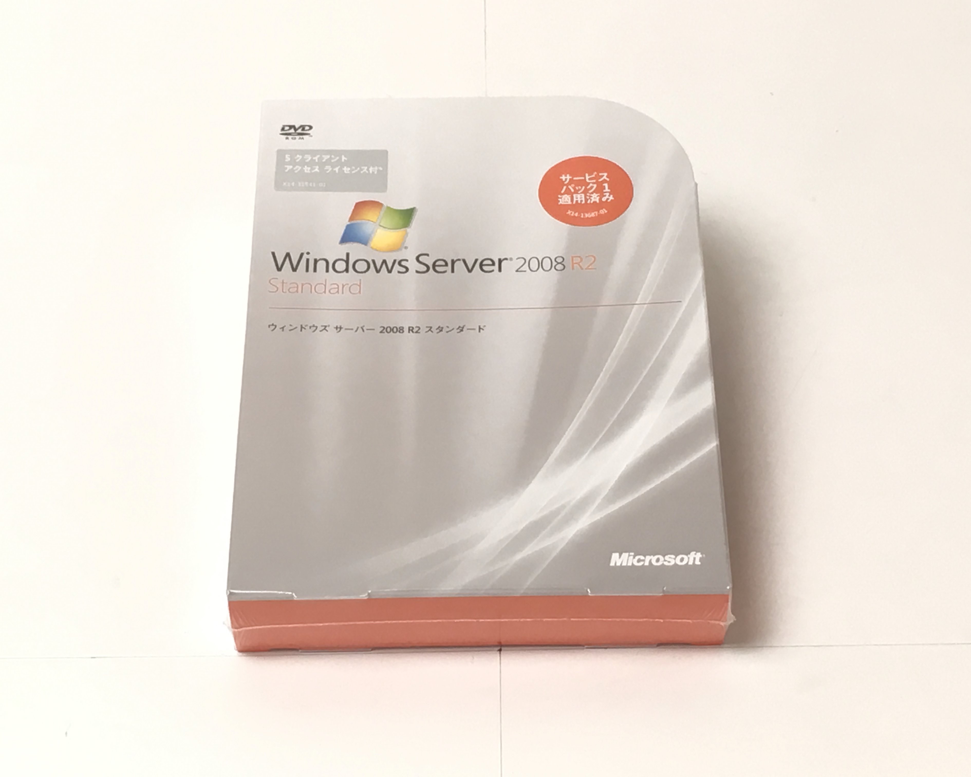 【新品】Microsoft Windows Server 2008 R2 Standard (5 クライアント アクセス ライセンス付)　メイン画像