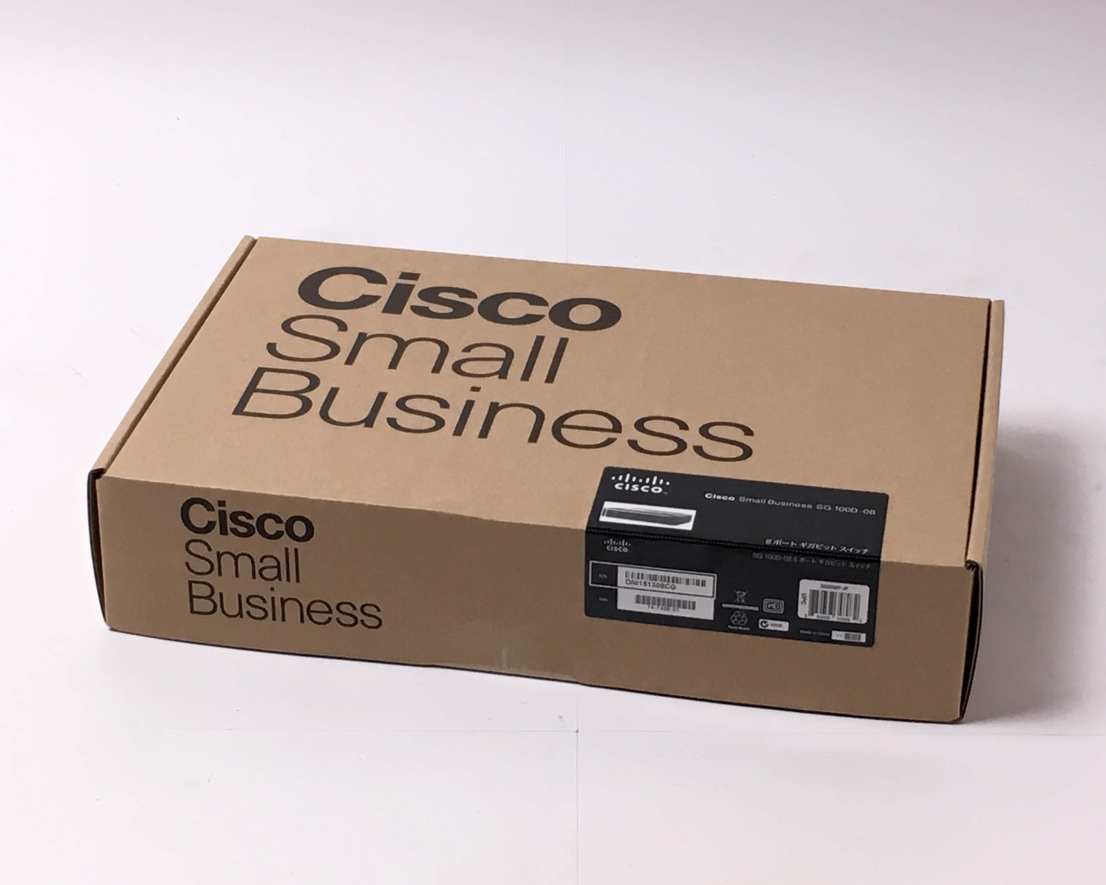 【新品】CISCO SmallBusiness ギガビットスイッチ SG100D-08-JP　メイン画像