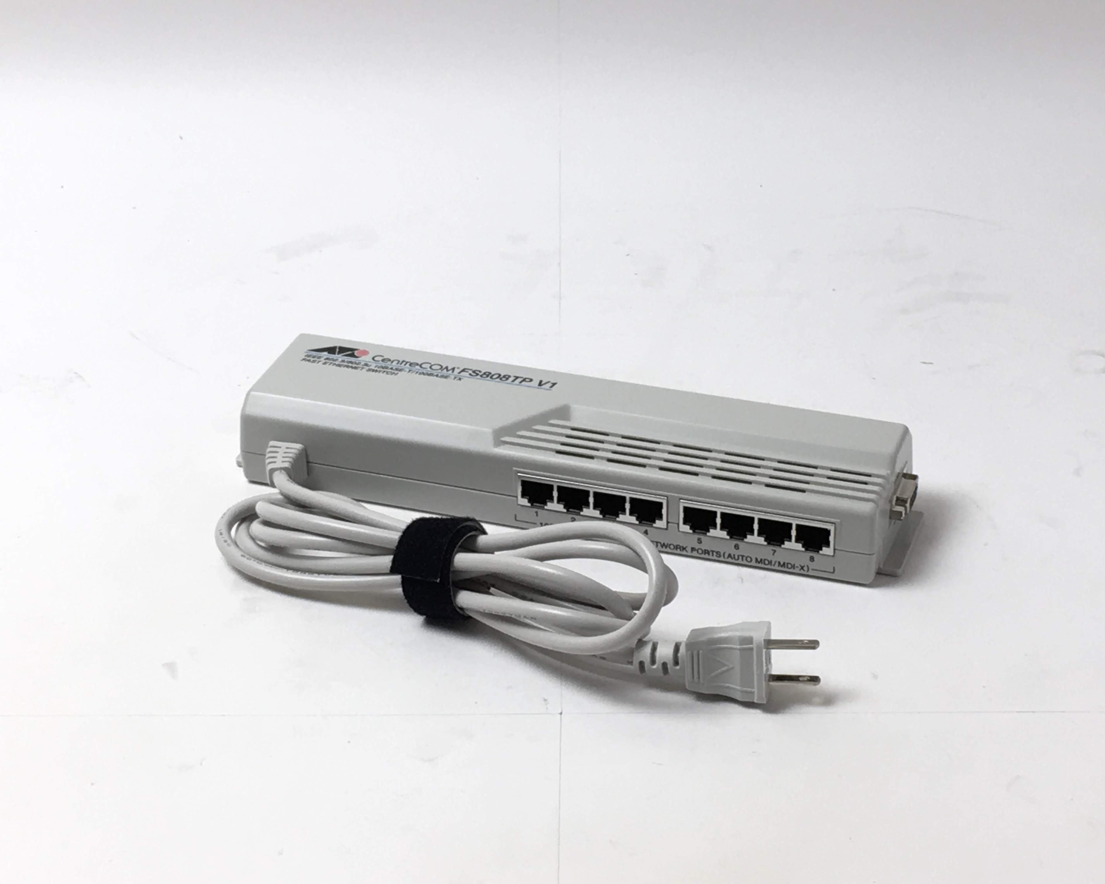【中古品】アライドテレシス CentreCOM FS808TP V1 レイヤー2スイッチ　メイン画像