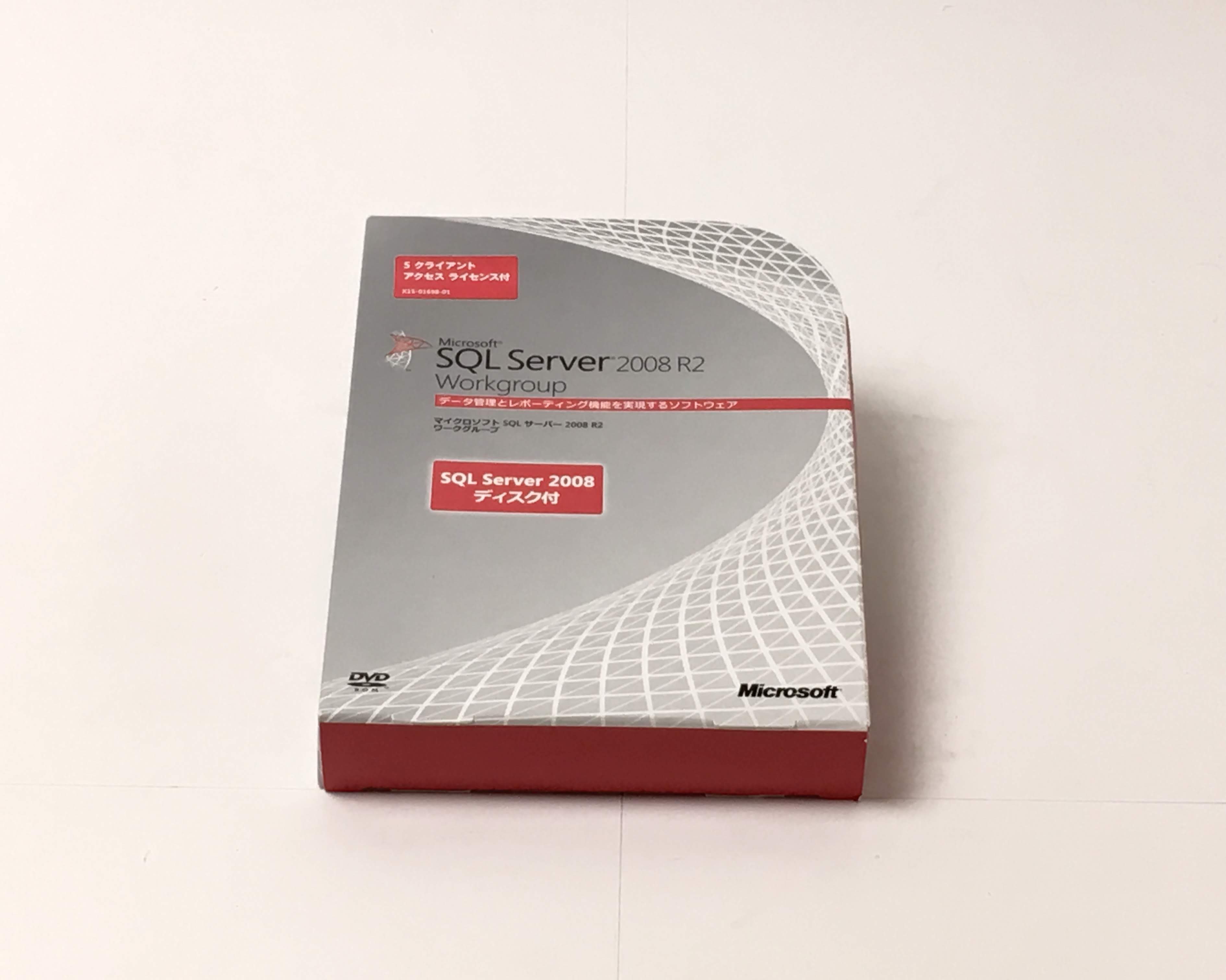 【中古品】SQL Server 2008 R2 Workgroup 日本語版 5CAL付き　メイン画像