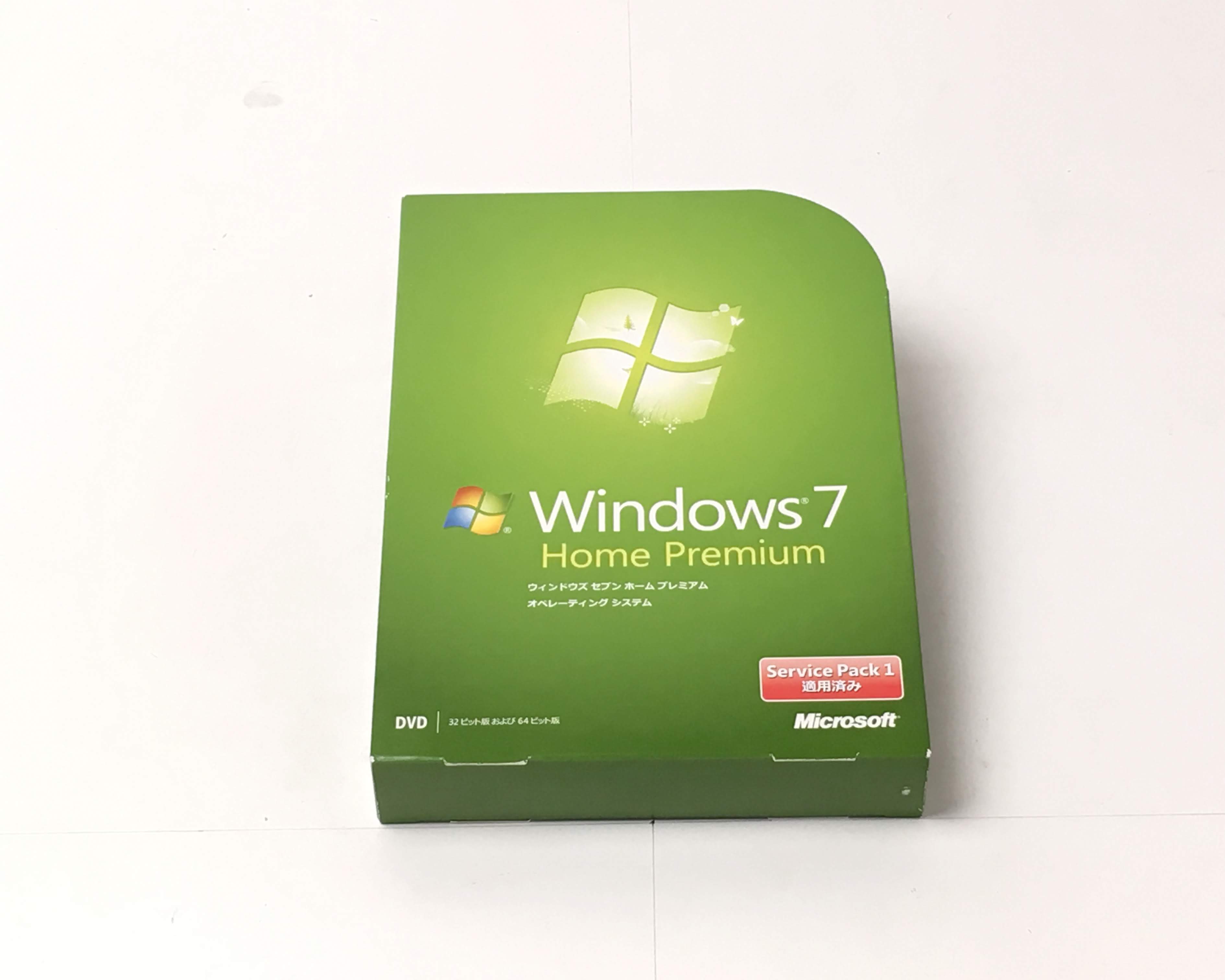 【中古品】Microsoft Windows 7 Home Premium 通常版 Service Pack 1 適用済み　メイン画像