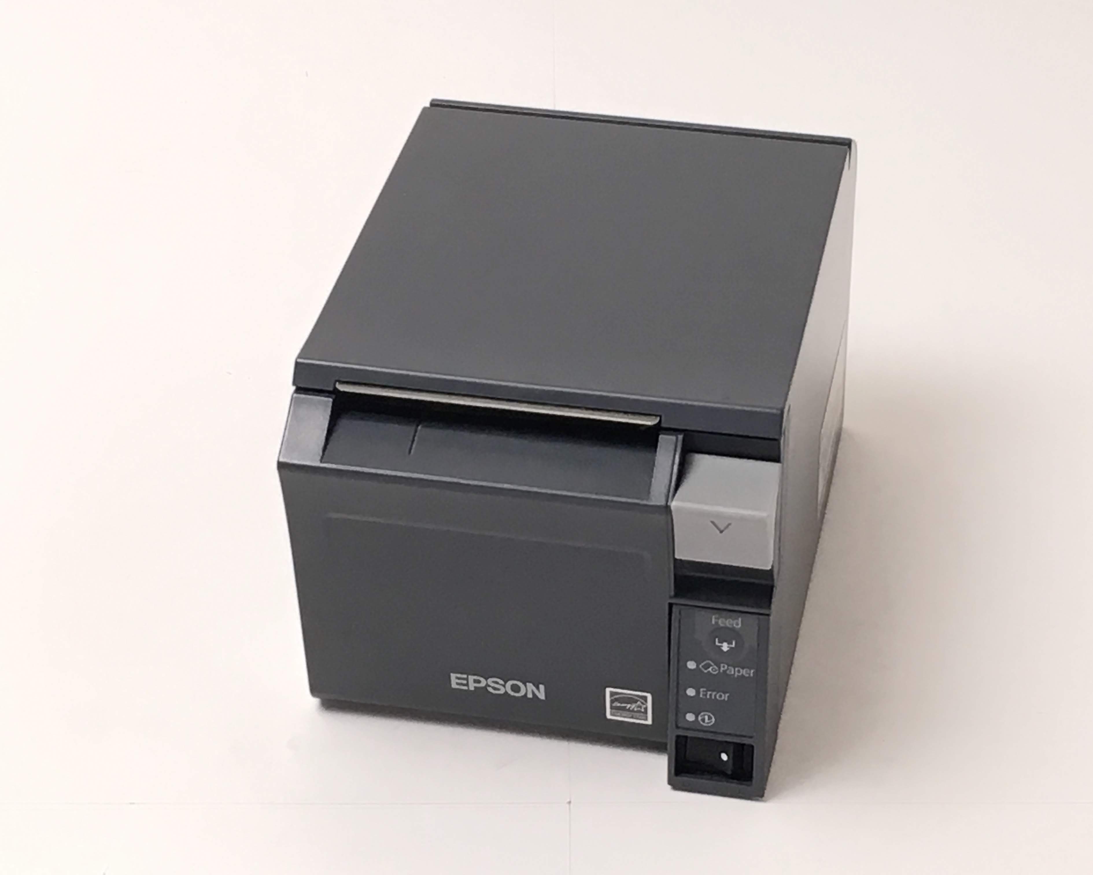 【中古】EPSONレシートプリンタ TM-T70II(LAN・USB/80mm)グレー　メイン画像