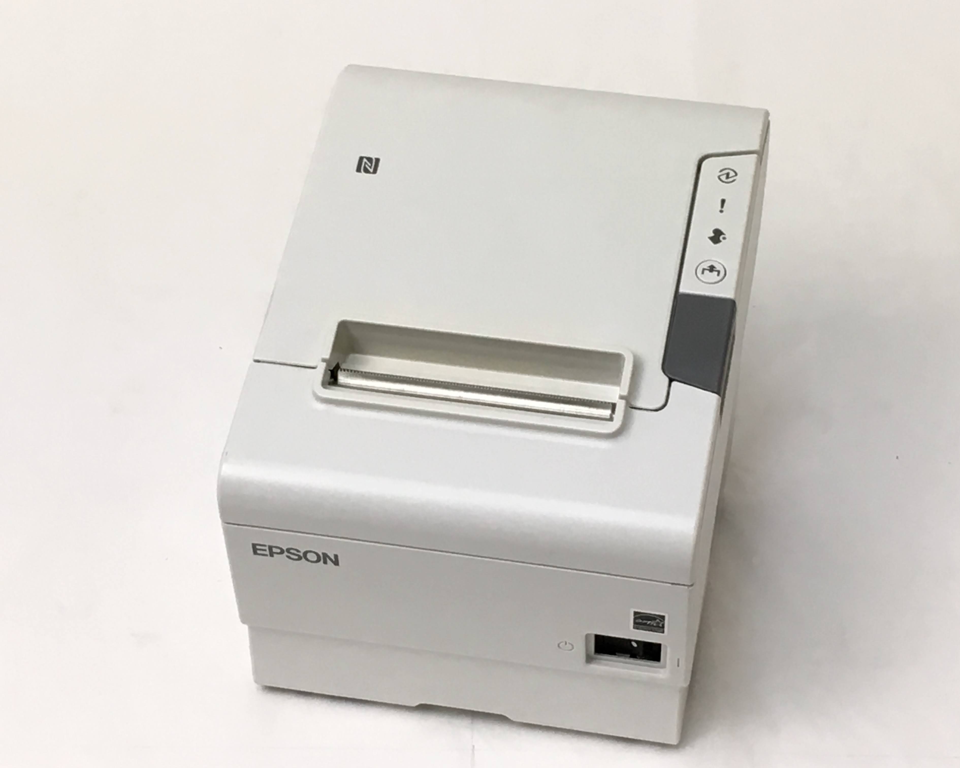 【中古】EPSON レシートプリンター　TM-T886 (LAN・USB・RS232C/80mm)ホワイト　メイン画像