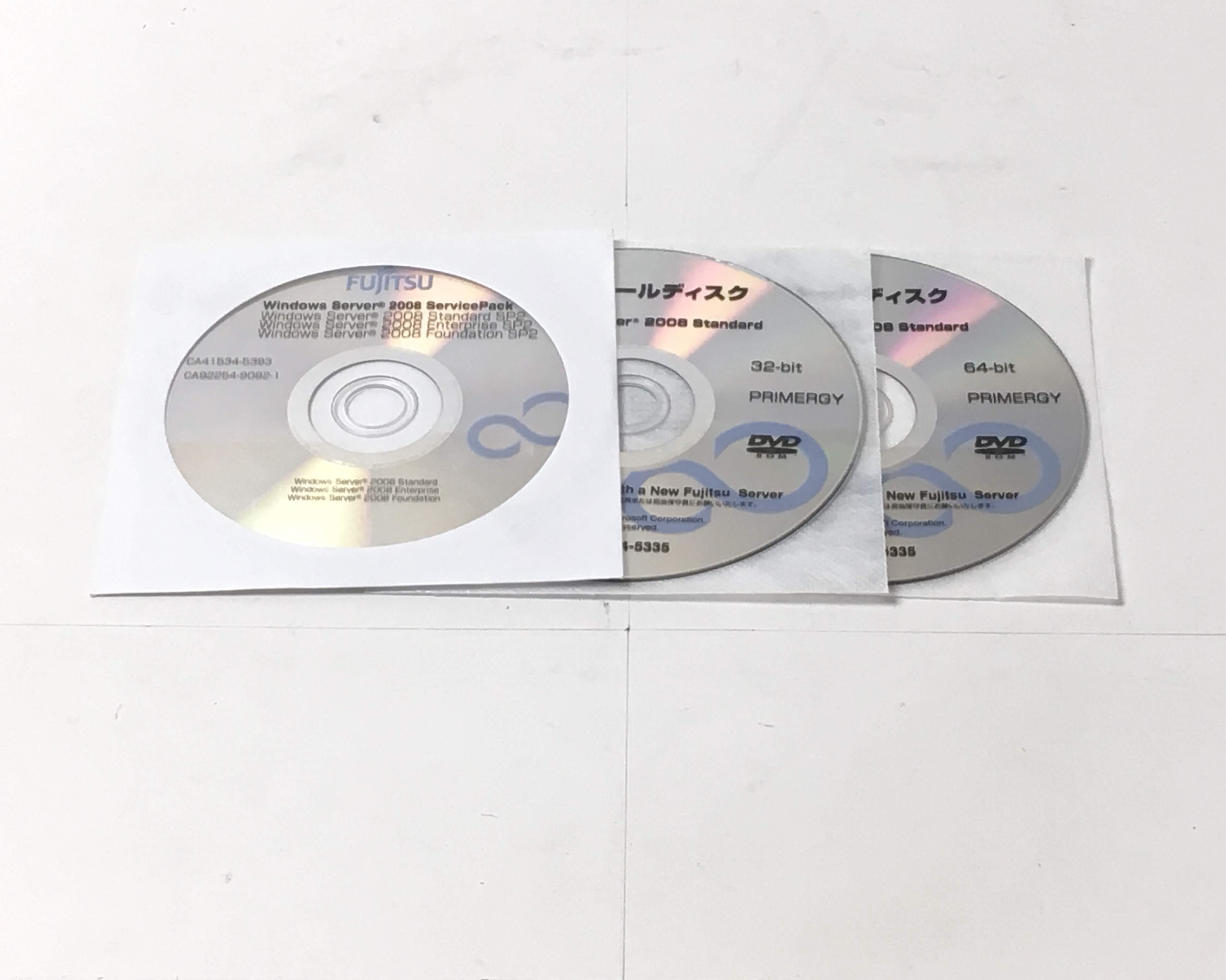 【中古品】PRIMERGY リカバリCD Microsoft Windows Server 2008 Standard 32bit/64bit