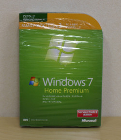 【中古】Windows 7 Home Premium アップグレード版 Service Pack 1 適用済み ファミリーパック
