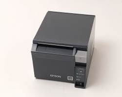 【中古】EPSONレシートプリンタ TM-T70II(LAN・USB/80mm)グレー　メイン画像
