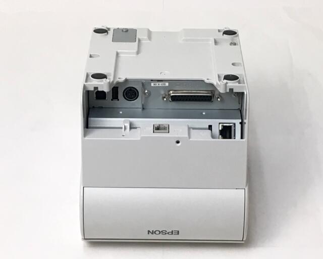 中古】EPSON レシートプリンター TM-T886 (LAN・USB・RS232C/58mm)ホワイト