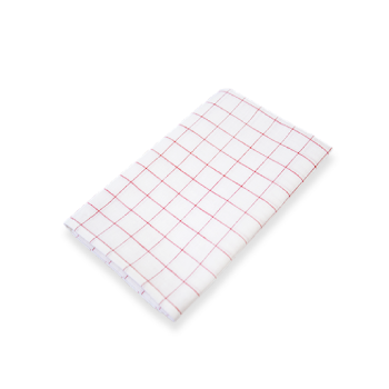 綿麻キッチンクロス,定番,日本製,チェック,赤,レッド