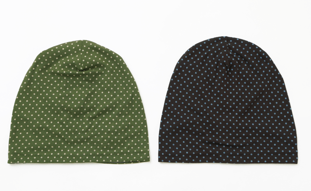 水玉キャスケット　裏地付き　色違い