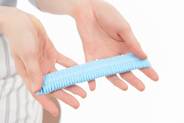 ヘアキャップ　ブルー　不織布　脱毛　便利　使い捨て　少量　単品　リプロ