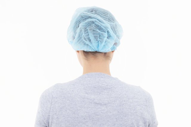 ヘアキャップ　ブルー　不織布　脱毛　便利　使い捨て　少量　単品　リプロ