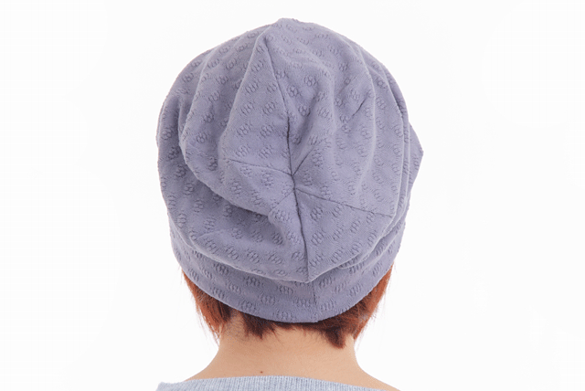 プチフルール　モーヴ　バックスタイル　脱毛帽子　夏向け　薄い　軽い　深い　リプロ