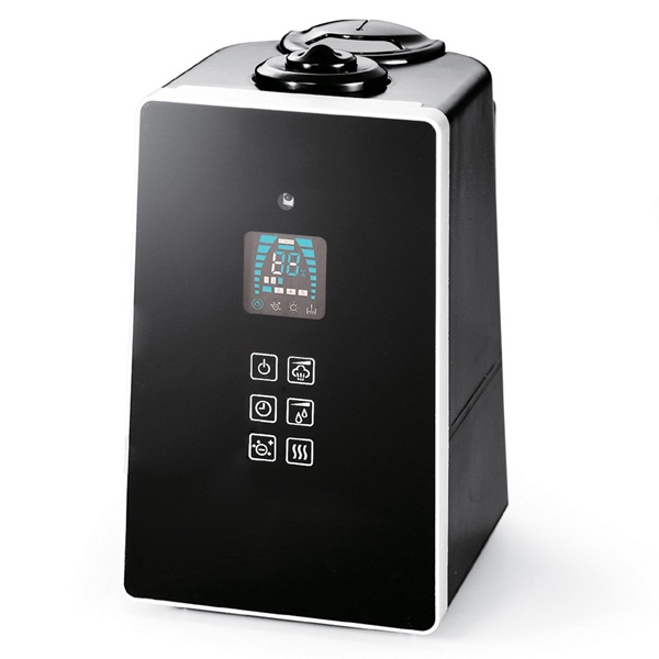 送料無料 AL COLLE ハイブリッド加湿器 ブラック 6.0Lタンク 大容量 超音波式＋ヒーター式 アロマ対応 ASH-601K