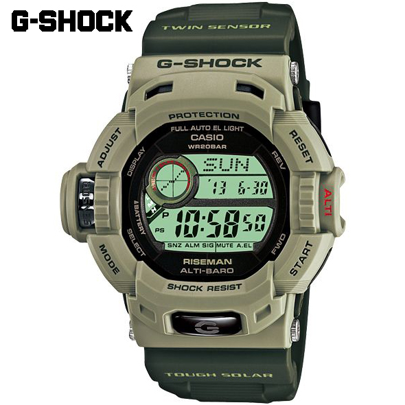 （送料無料） カシオ（CASIO） G-SHOCK マッドマン（MUDMAN） タフソーラー デジタル腕時計 G-9300ER-5 ツインセンサー搭載