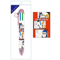 ６色ボールペン　ピンク「ポプテピピック」