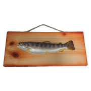 日本製手作りフィギュア壁掛け イワナ「職人の技」