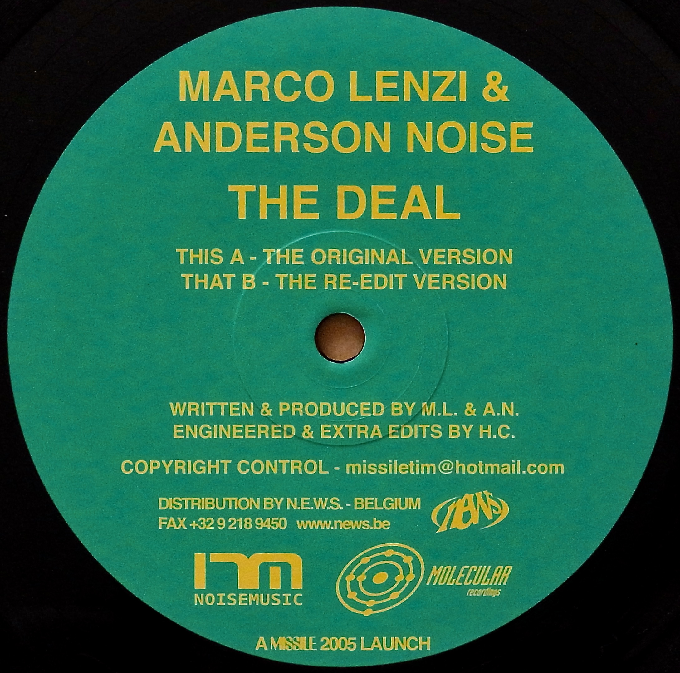 MARCO LENZI & ANDERSON NOISE / The Deal