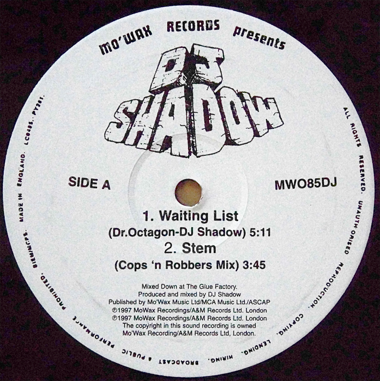 DJ SHADOW / Waiting List