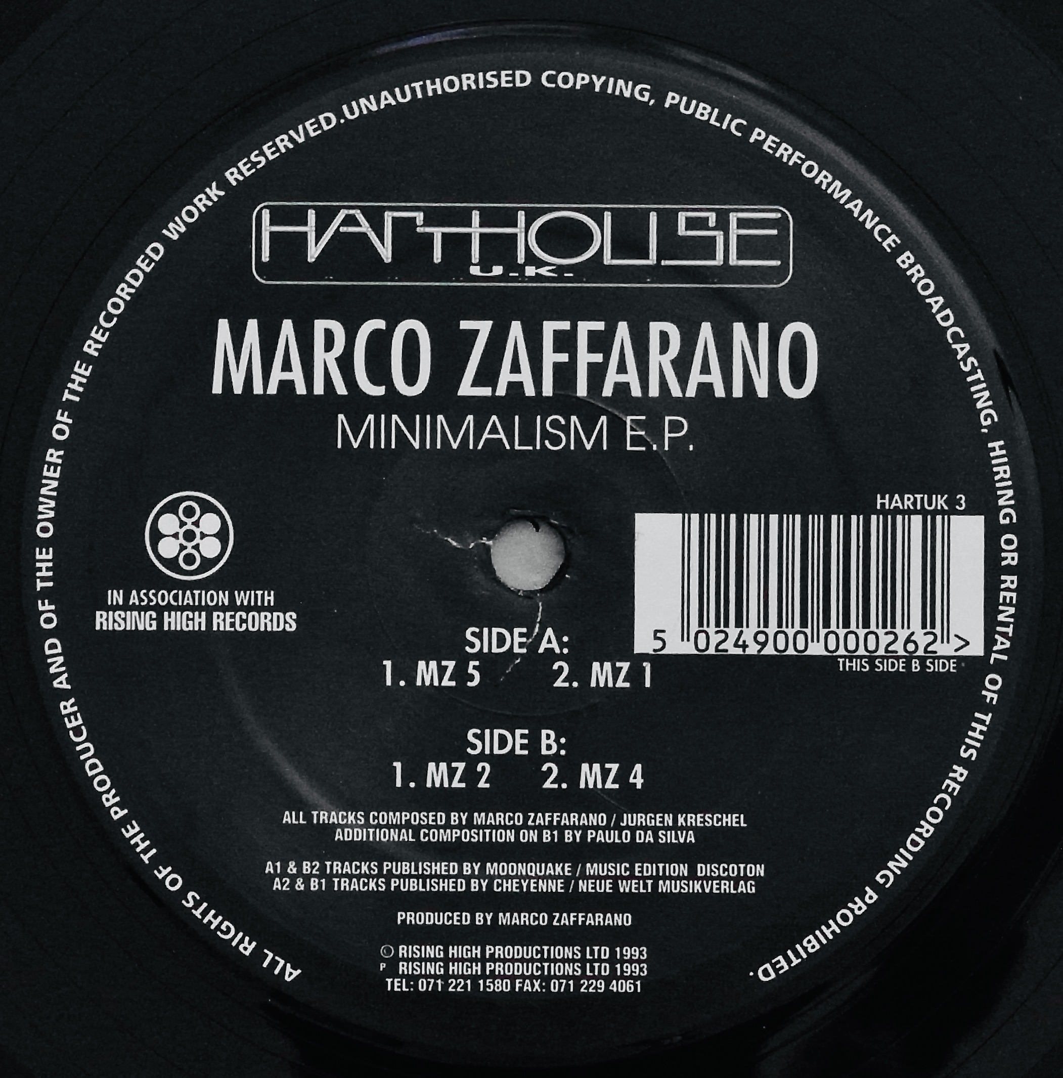 MARCO ZAFFARANO / Minimalism E.P.