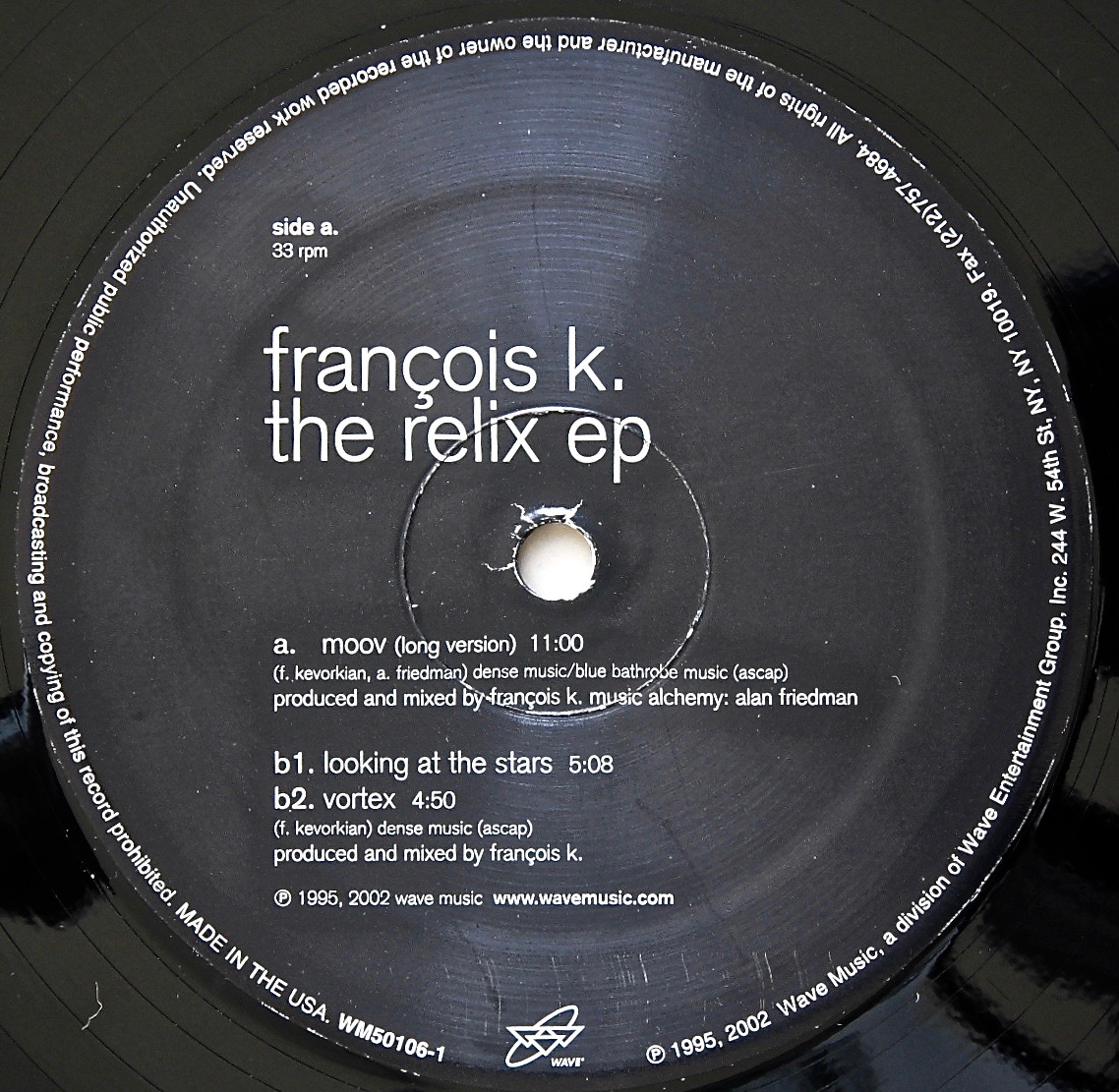 FRANCOIS K / The Relix EP