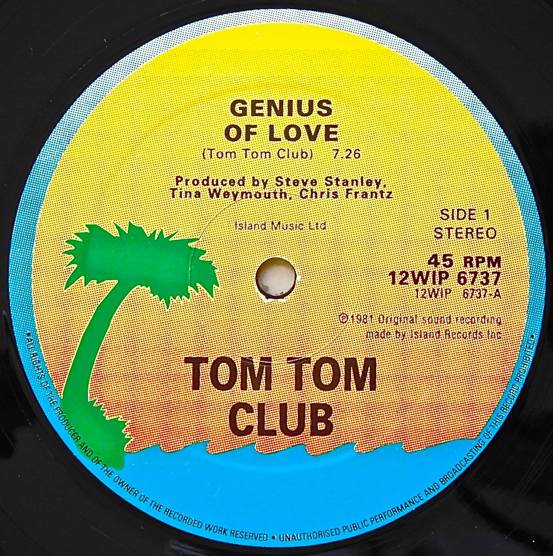 TOM TOM CLUB ・ Mr.Yellow(トム・トム・クラブ) / Genius Of Love ・ Yella