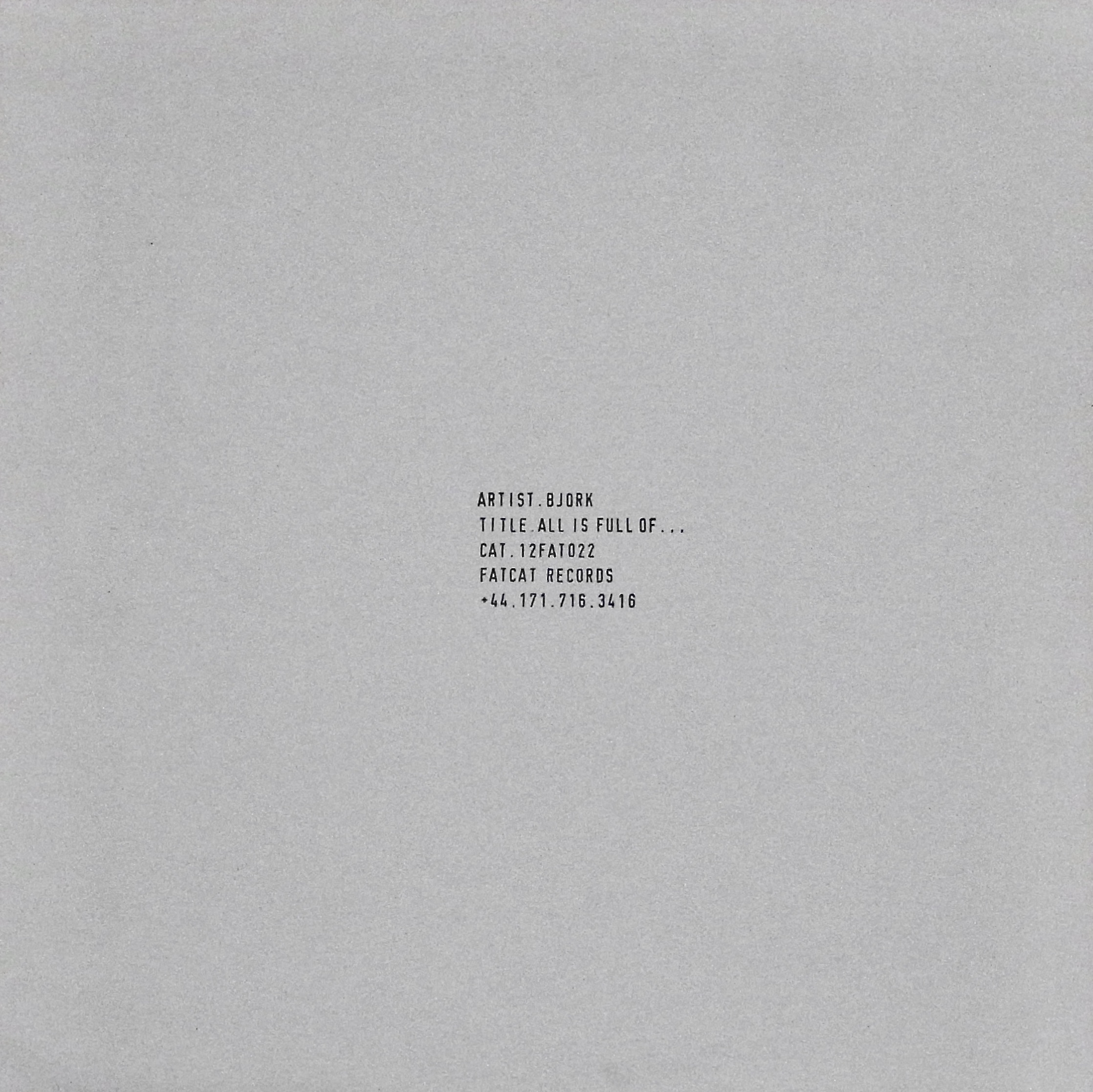 BJORK Mit FUNKSTORUNG. / All Is Full Of ...